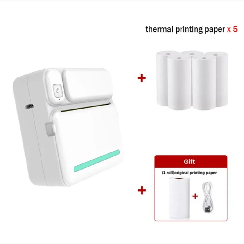 MINI Print Portable Thermal Printer Photo Pocket Thermal Label Printer 58mm Printing Wireless Bluetooth Android IOS