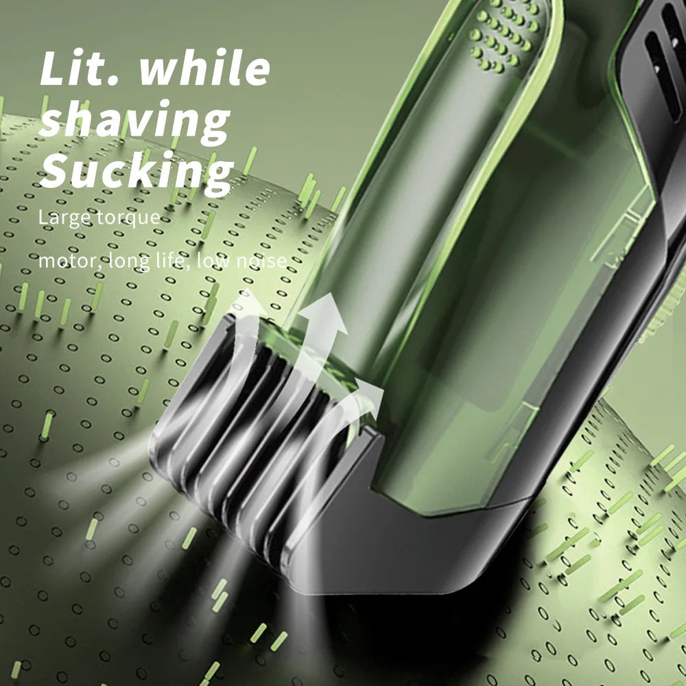 Vacuum Beard Trimmer for Men Mustache Trimmer with 20 Length and Styles Adjustable Built-in Vacuum Trimmer for Mustache