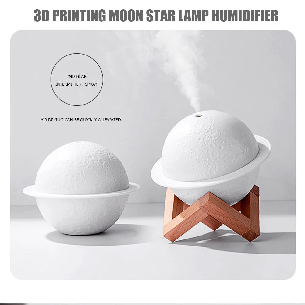 Essential Oil Diffusers with LED Light 3D Moon Air Humidifier Moisturize Skin Relieve Fatigue for Friends Family Relatives Gifts