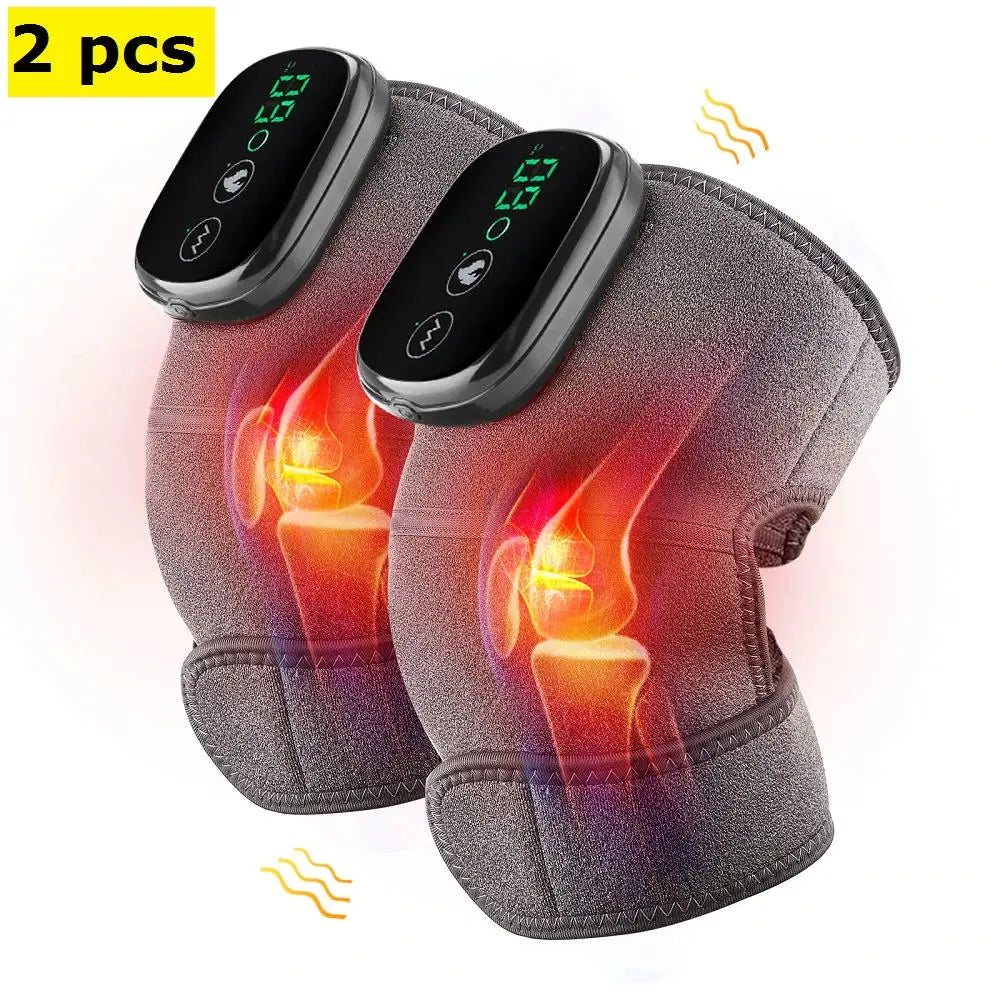 Electric Heating Knee Massager Far Infrared Joint Elbow Knee Pad Vibration Massage Knee Pain Relief Health Care