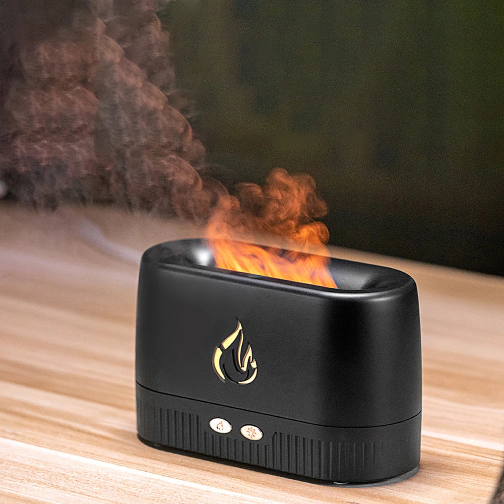 Flame Aromatherapy Machine Humidifier Home Office Hotel Essential Oil Diffuser Humidifier