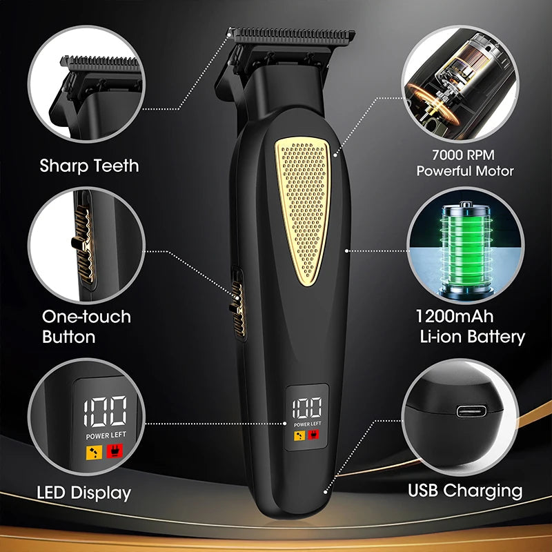 Hair Cutting Machine Professional Hair Clipper and Electric Shaver Set for Barber Men Hair Trimmer Shaver