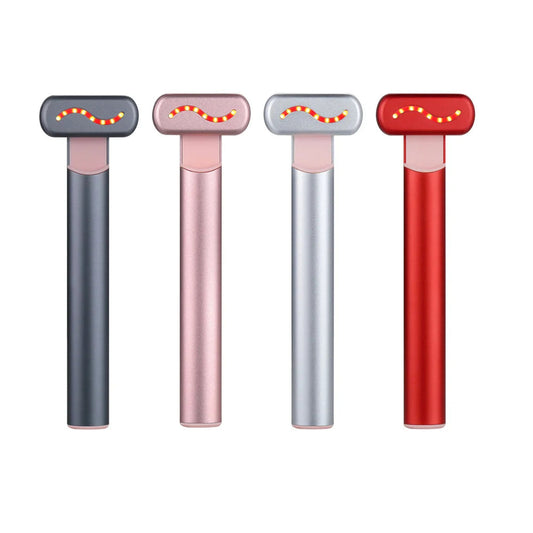 EMS Hot Compress Eye Massager Wand Smart Red LED Rejuvenation Eye Skin Tighten Anti Aging Eye Dark Circle Removal Skin Care Tool