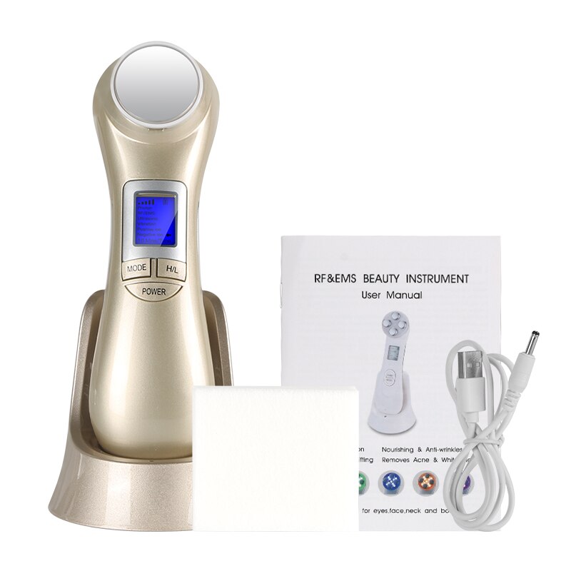 6 in1 LED RF Photon Facial Skin Lifting Rejuvenation Face Massage Machine EMS Ion Microcurrent Beauty Device