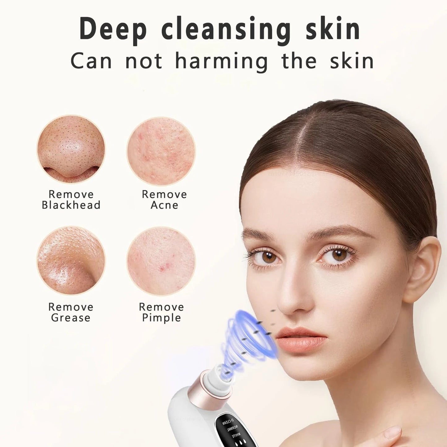 Blackhead Remover Pore Vacuum Face Nose Deep Cleaning Electric Pimple Black Head Removal Rechargeable Facial Pore Cleaner