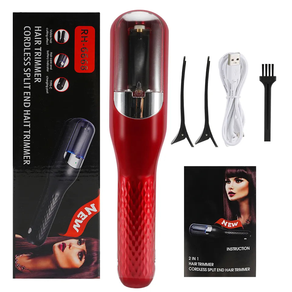 Hair Split Ends Trimmer Charging Professional Hair Cutter Smooth End Cutting Clipper Beauty Set Bag Product For Women Ladies