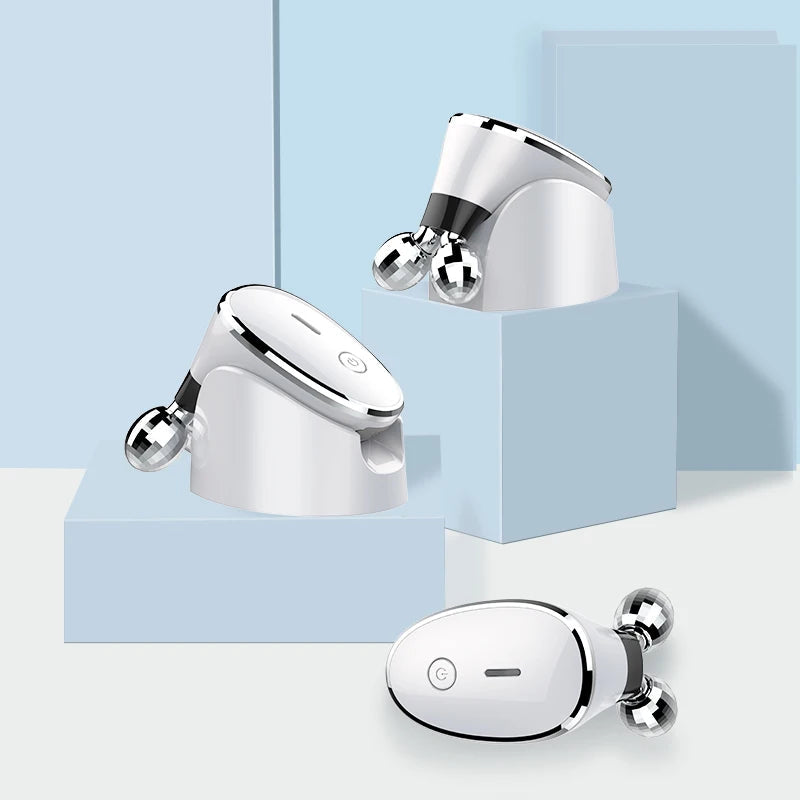 EMS Lifting Facial Microcurrent Neck Lifting Toning Machine V Shape Face Slimming Beauty Roller Wrinkle Remove Beauty Device