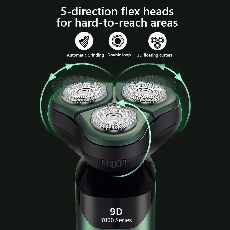 3D 4 in 1 Electric Shaver For Men Multi-Function Electric Shaver Razor USB Car Rechargeable Whole Body Washable Shavers