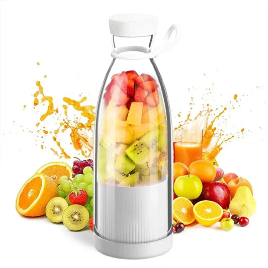 Portable Electric Juicer Cup Handheld 6-blade USB Rechargeable Multifunctional Fruit Blender 380ml Mini Juicer