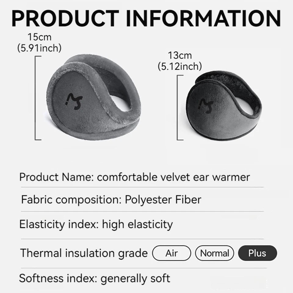 Winter Cycling Plush Earmuffs Sports Running Hiking Skiing Windproof Ear Warmer Comfortable Soft Thicken Ear Cover Protector Men