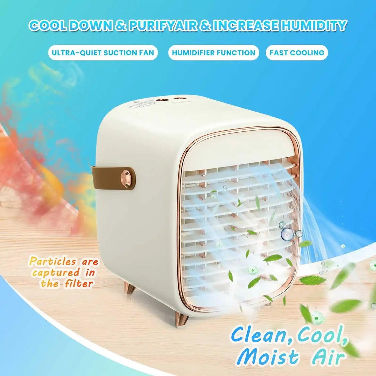 Portable Mini Air Conditioner USB Air Cooler Fan Water Cooling Fan Air Conditioning Mobile Air Conditioner For Home Office Cars