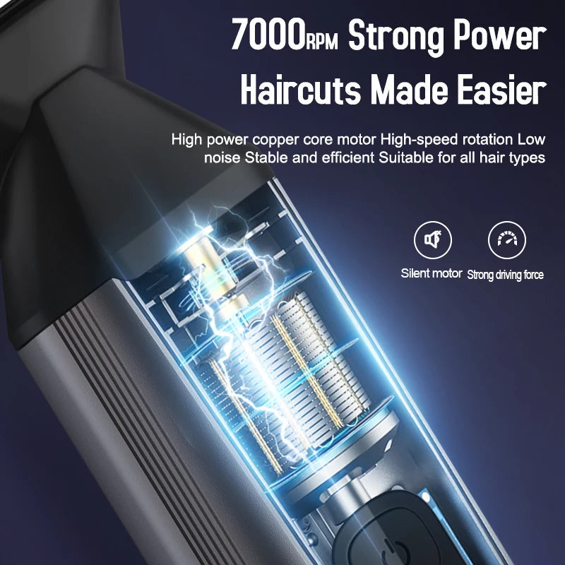 6 in 1 Multi-function Electric Hair Clipper Set Wash Men's Electric Clipper Home Razor Hair Cutting Machine