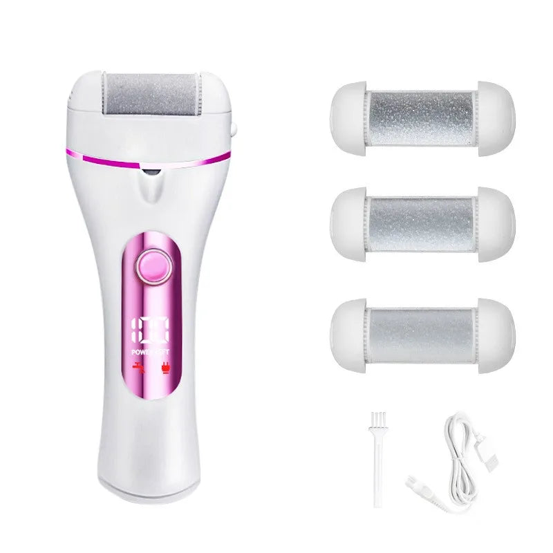 Electric Foot File Digital Display Electric USB Waterproof Washing and Grinding Pedicure To Remove Calluses and Dead Skin