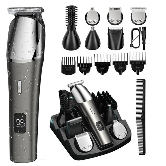 Beard Trimmer for Men Grooming Kit with Hair Clippers Electric Razor Shavers for Body Face Nose Ear Hair Trimmer Gifts for Men