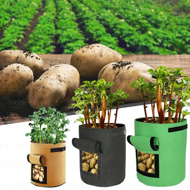 Potato Plant Grow Bags Nonwoven Fabric Pot Greenhouse Vegetable Growing Moisturizing Home Garden Tools