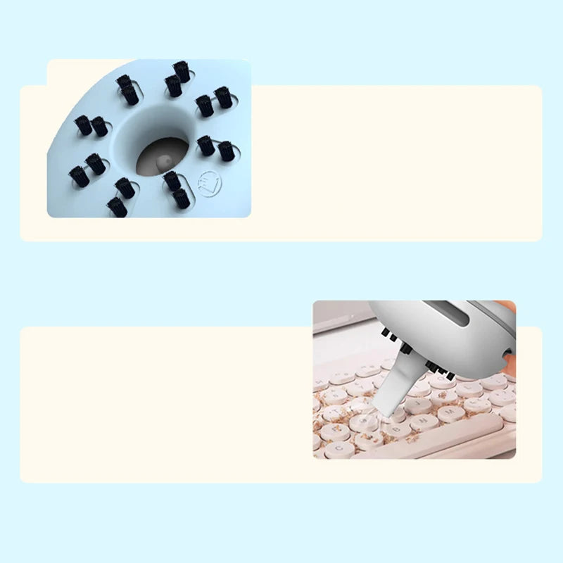 Mini Desktop Vacuum Cleaner Portable Student Use Eraser Paper Pencil Shavings Keyboard Grey Electric Power Vacuum