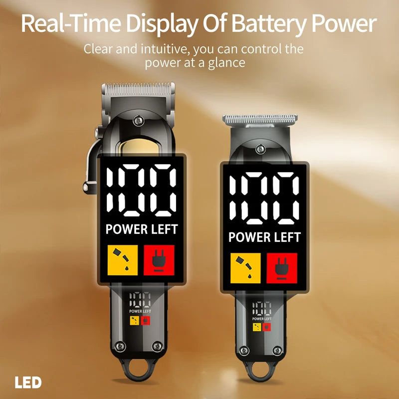 Professional Men's Electric Hair Clipper Multifunctional Hair Trimmer USB Rechargeable Electric Push Cutting Styling Tool