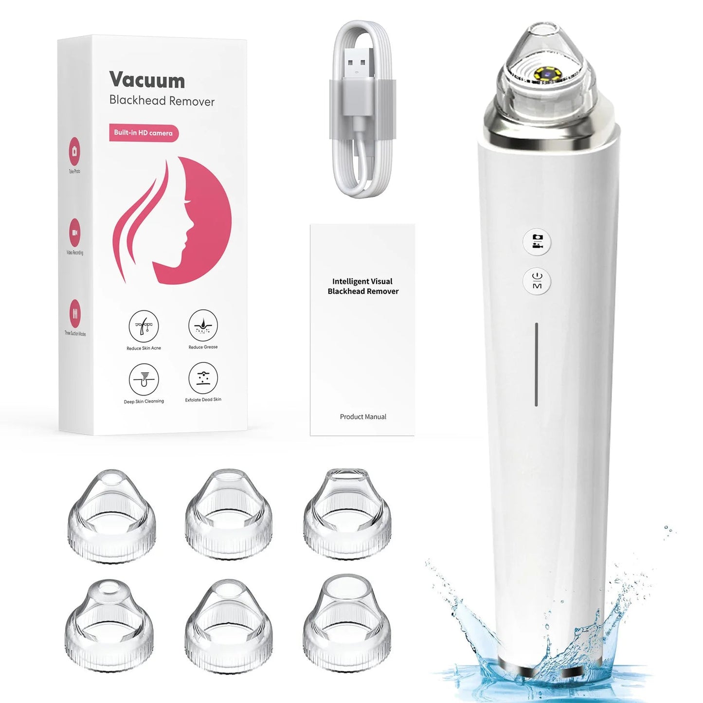 Blackhead Remover Vacuum Acne Cleaner Black Spots Removal Facial Deep Cleansing Pore Cleaner Beauty Machine Skin Care Tools