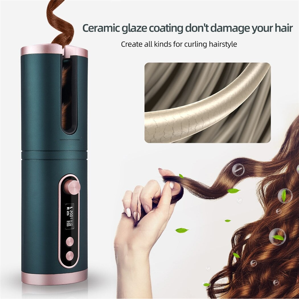 Automatic Hair Curler Ceramic Anti-Scalding Wireless Curling Iron for Women Electric Negative Ion Hair Waver Styling Tool