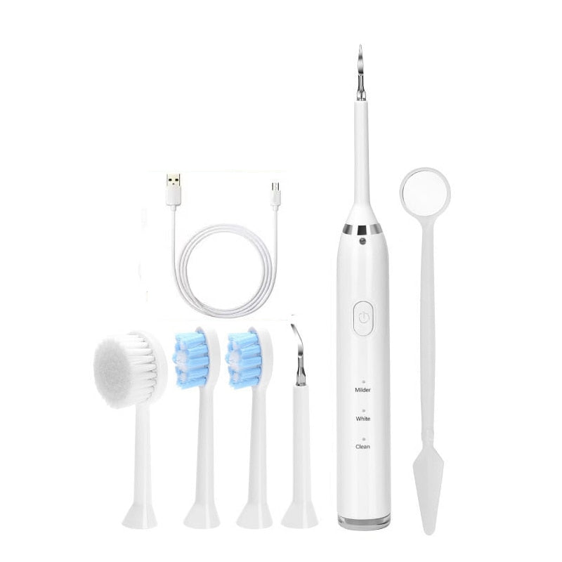 New Electric Teeth Cleaner Sonic Toothbrush Dental Scaler Tartar Stain Remover Calculus for Adults Teeth Whitening Face Cleaning