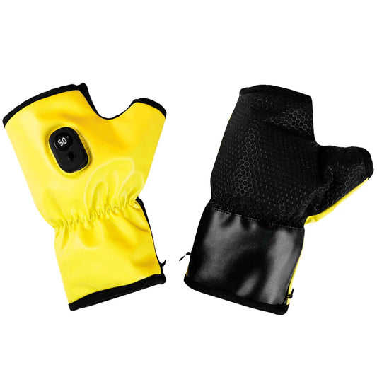 Electric Heated Gloves Fingerless Rechargeable Winter Gloves Thermal Cold Weather Gloves for Men Women