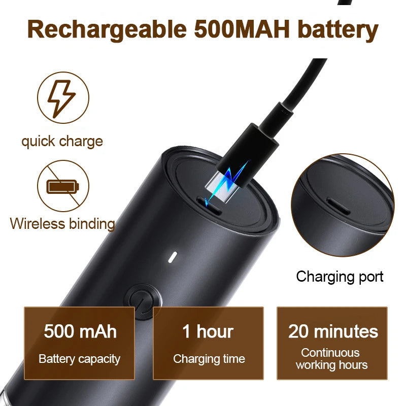 Electric Automatic Salt and Pepper Grinder USB Rechargeable Adjustable Coarseness Refillable Mill Kitchen Tools For BBQ Cooking