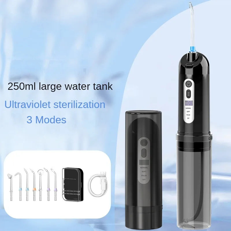 Ultraviolet Sterilisation Oral Irrigator Electric Portable Dental Water Flosser Teeth Cleaning Intelligent IPX7 Waterproof 250ml