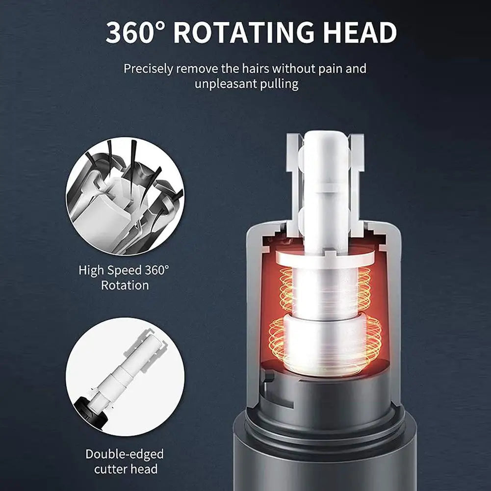 Multifunctional Electric Nose Ear Hair Trimmer for Men Painless Rechargeable Sideburns Eyebrows Beard 3 in 1 Hair Clipper Shaver