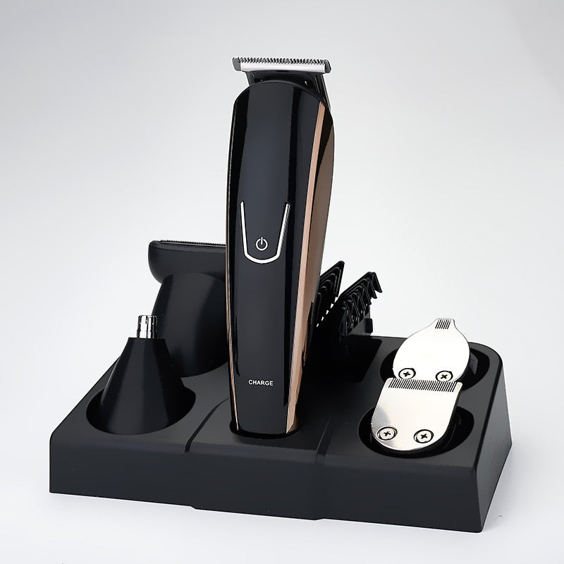 5 In 1 USB Rechargeable Beard Nose Trimmer Electric Hair Clipper For Men Haircut Razor Face Body Groomer Shaving Cutting Machine