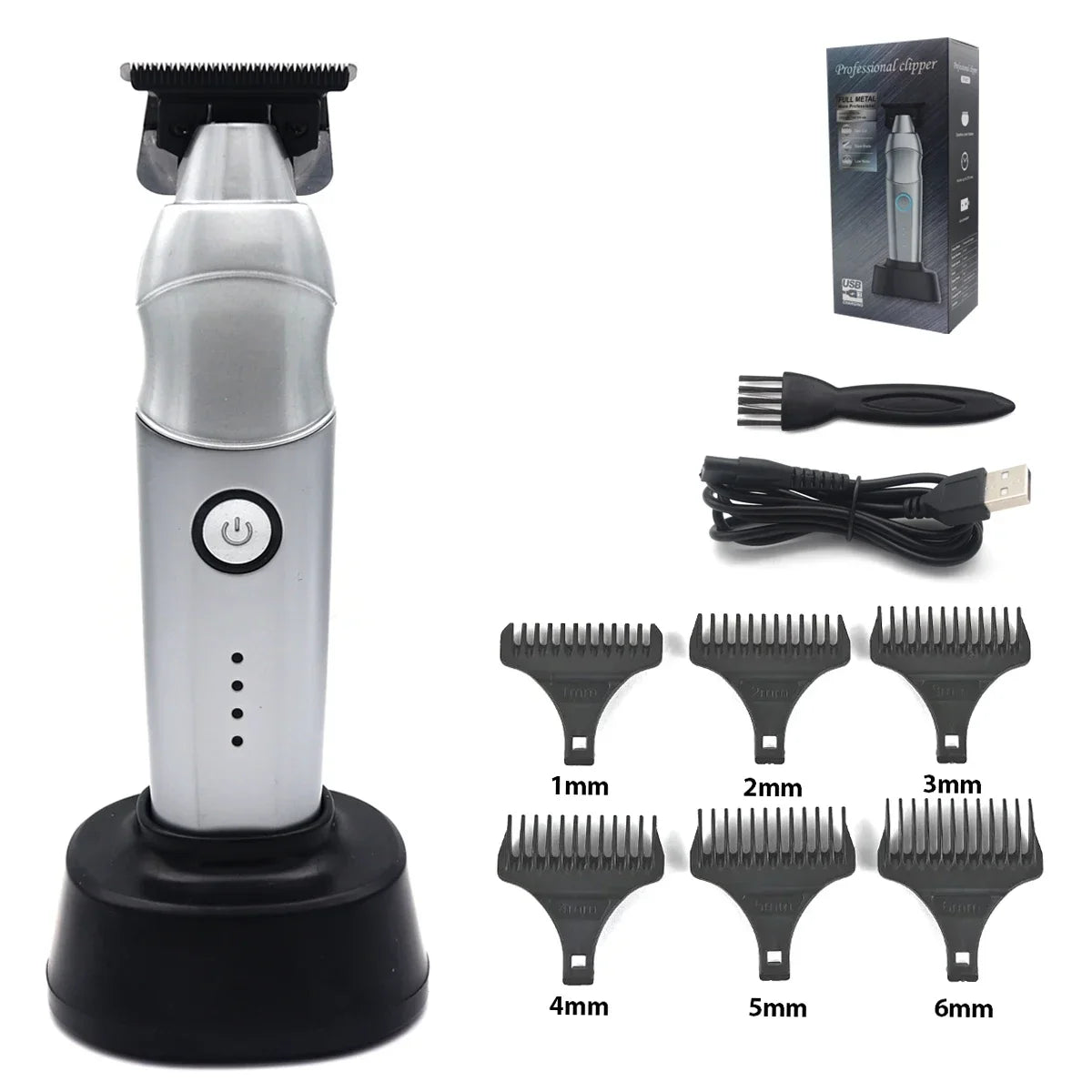 Zinc Alloy Body DLC Blade 7000RPM Hair Clipper Salon Home Beard Sideburns Trimmer Trimmer Men