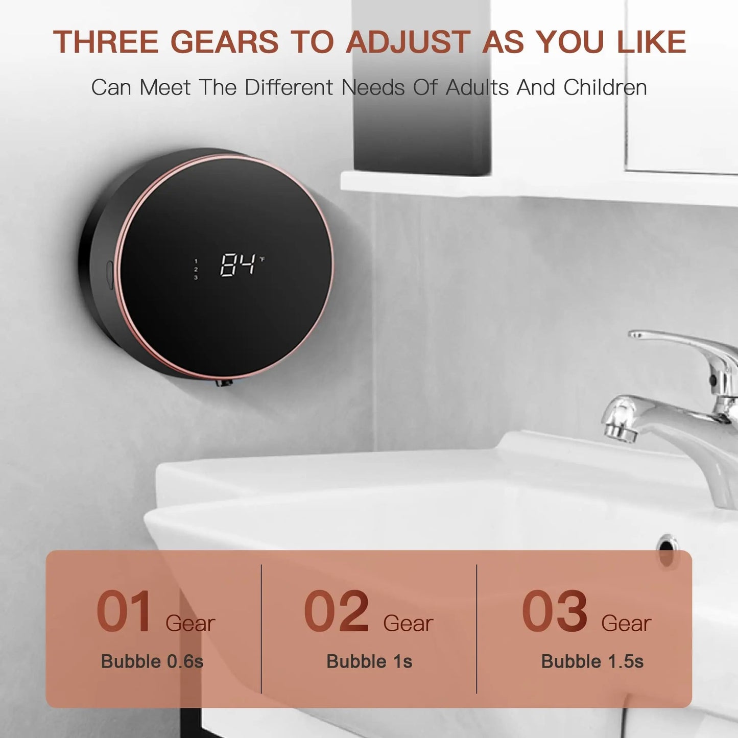 Automatic Soap Dispenser Foaming Hand Free Wall Mount Foam Rechargeable Touchless and Smart Electric Dispenser for Wall