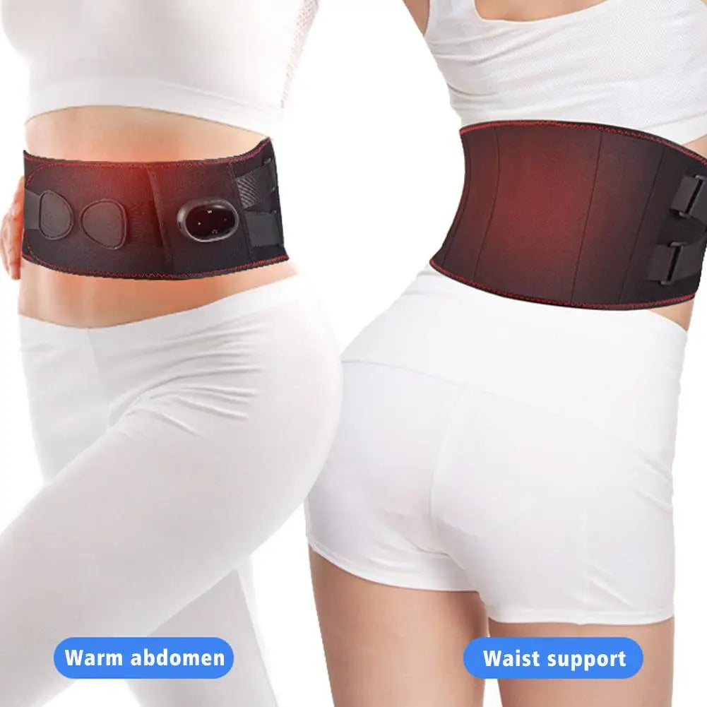 Electric Heating Waist Massage Belt Back Support Warm Hot Compress Waist Electric Abdominal Massager