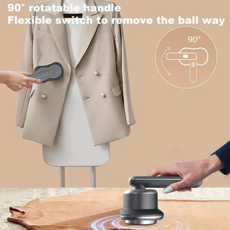 Dual-Head Electric Fabric Shaver Rechargeable Portable Sweater Lint Remover With Lint Roller For Household Bedding Clothes