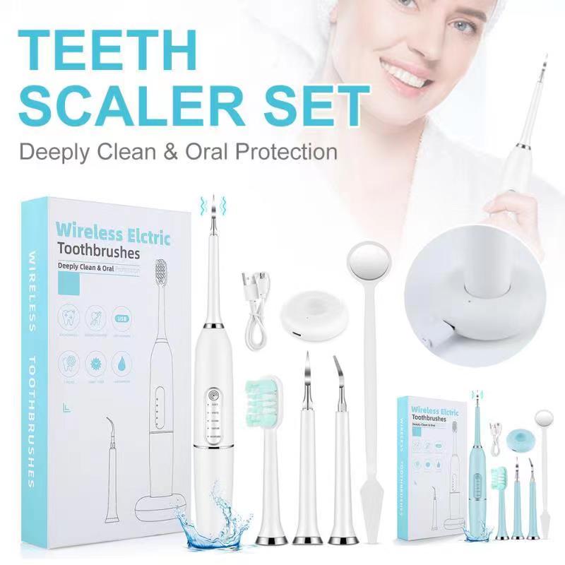 Fashion Electric Toothbrush Rechargeable Sonic Dental Scaler 5 Modes Oral Teeth Tartar Remover Tooth Brush Whitening Waterproof