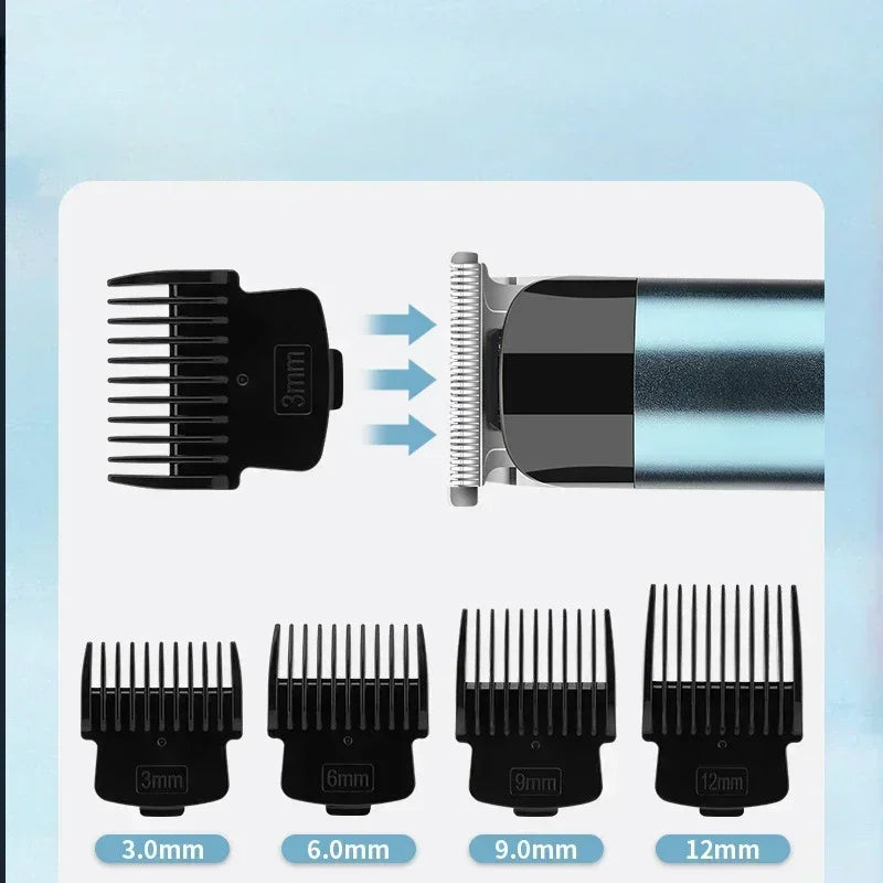 Men's Electric Hair Clipper LCD Digital Display Salon Engraved Home Electric Clipper