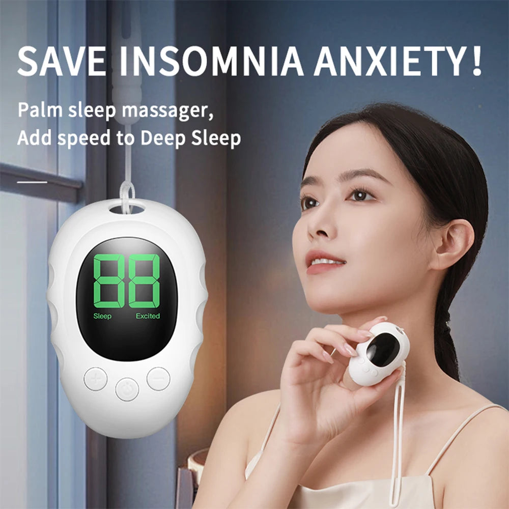 Electric Sleep Aids Device Handheld Microcurrents Tens Electrostimulator Instrument Fall Asleep Anxiety Depression Relief