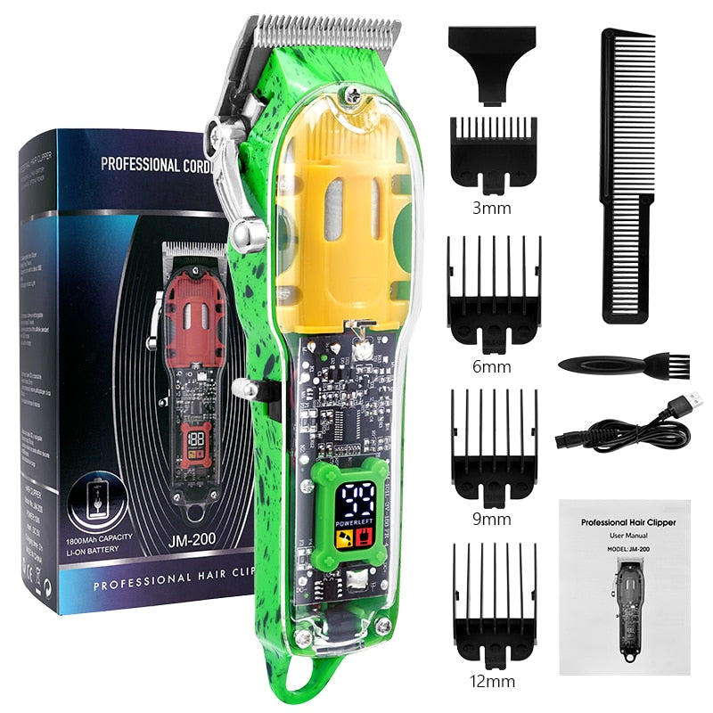 Electric Hair Clipper Hair Cutting Machine Wireless Trimmer  For Men Rechargeable Hair Cut Barber Professional Cordless Clipper