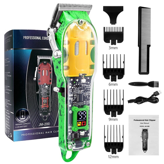 Electric Hair Clipper Hair Cutting Machine Wireless Trimmer  For Men Rechargeable Hair Cut Barber Professional Cordless Clipper