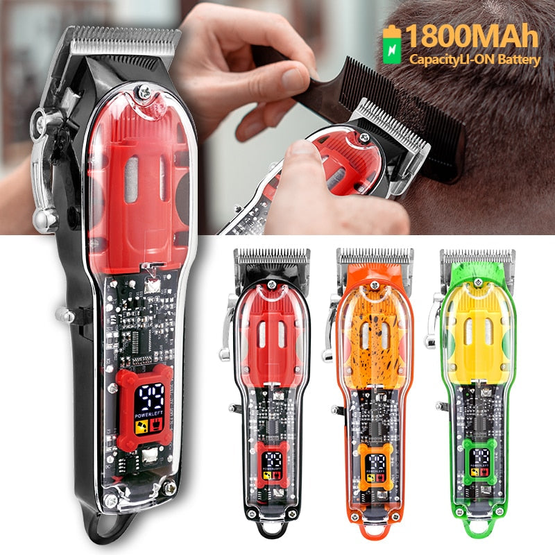 Electric Hair Clipper Hair Cutting Machine Wireless Trimmer  For Men Rechargeable Hair Cut Barber Professional Cordless Clipper