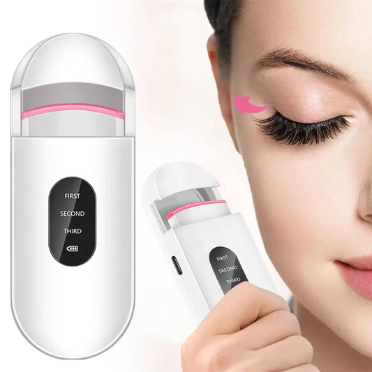 Electric Heated Eyelash Curlers Portable Long-Lasting Styling Eyelash Curler Electric Heated Comb Makeup Tool