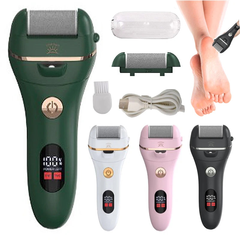 Rechargeable Electric Foot File Callus Remover Machine Pedicure Device Foot Care Tool Feet For Heels Remove DeadSkin LED Display