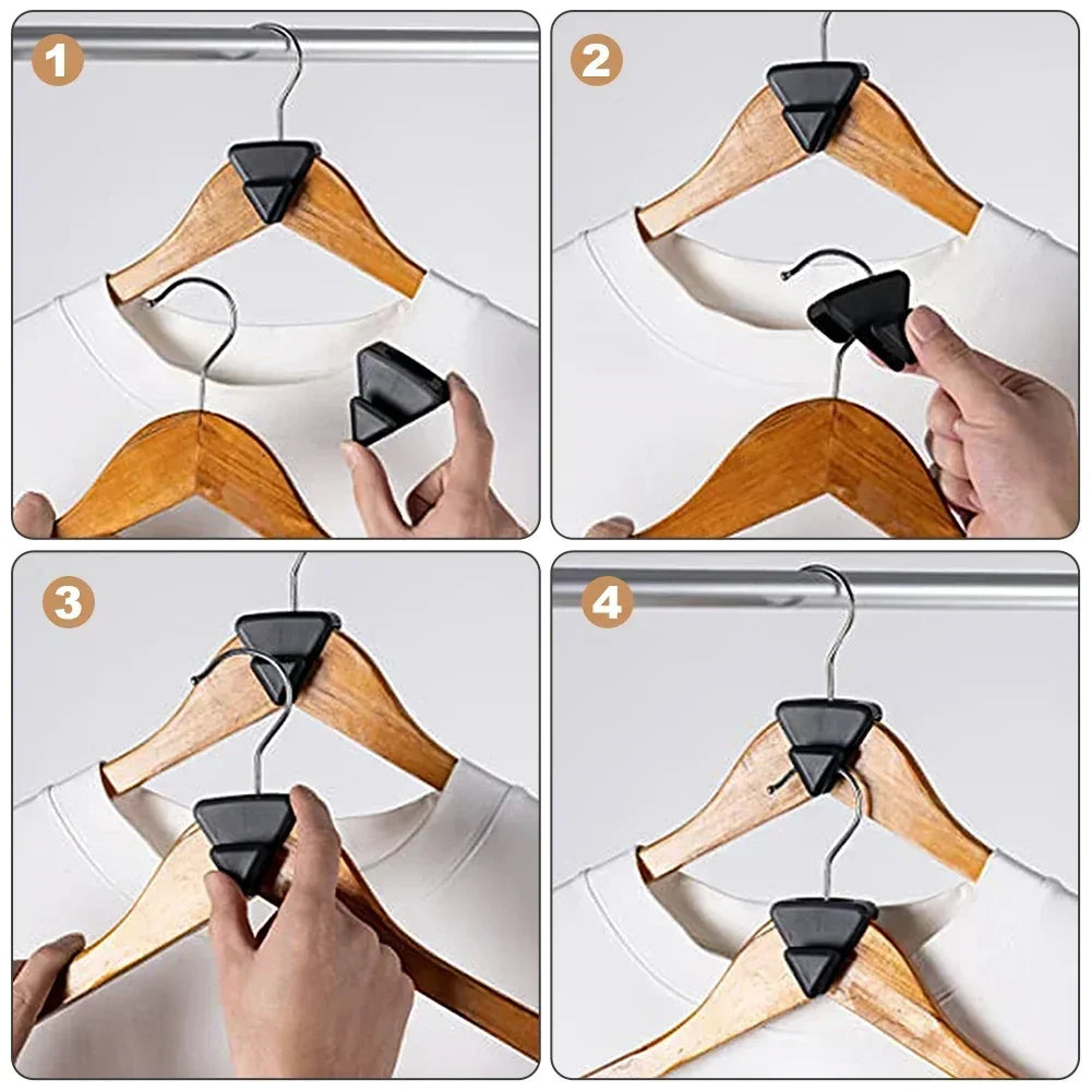 Clothes Hanger Connector Hooks Triangles Closet Extender Hangers Heavy Duty Space Saving Cascading Clothes Organizer