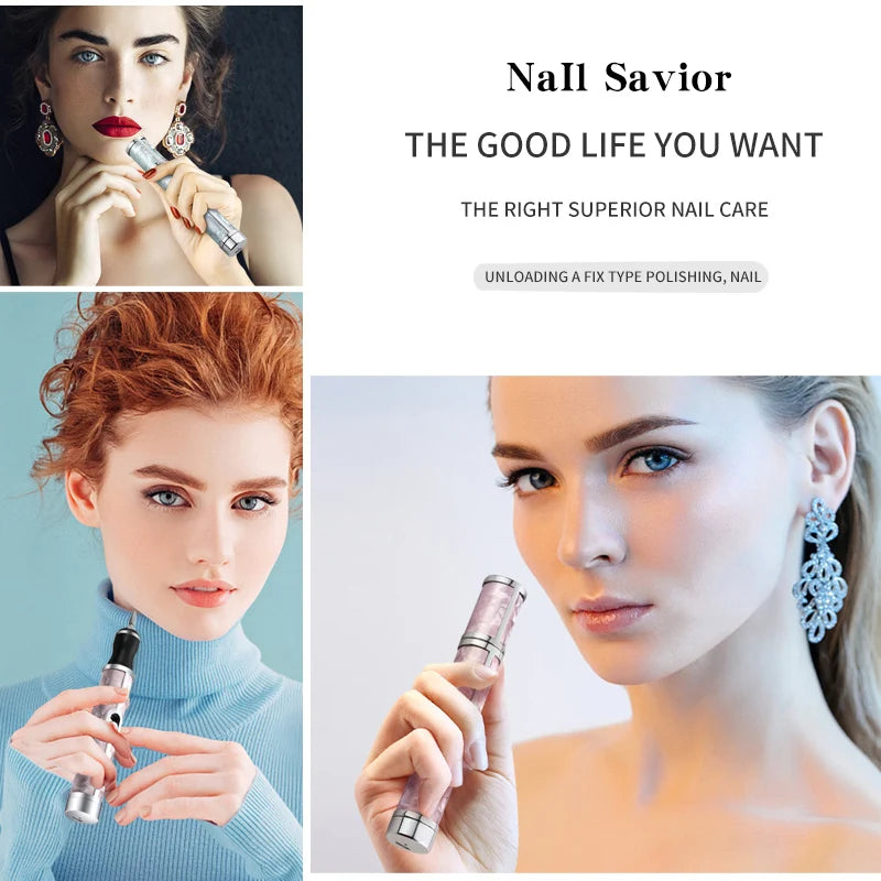 Cordless Nail Drill Machine Manicure Drill Polisher Cuticle Nail Drill Equipment Nail E-File Nail Grinding Machine Set