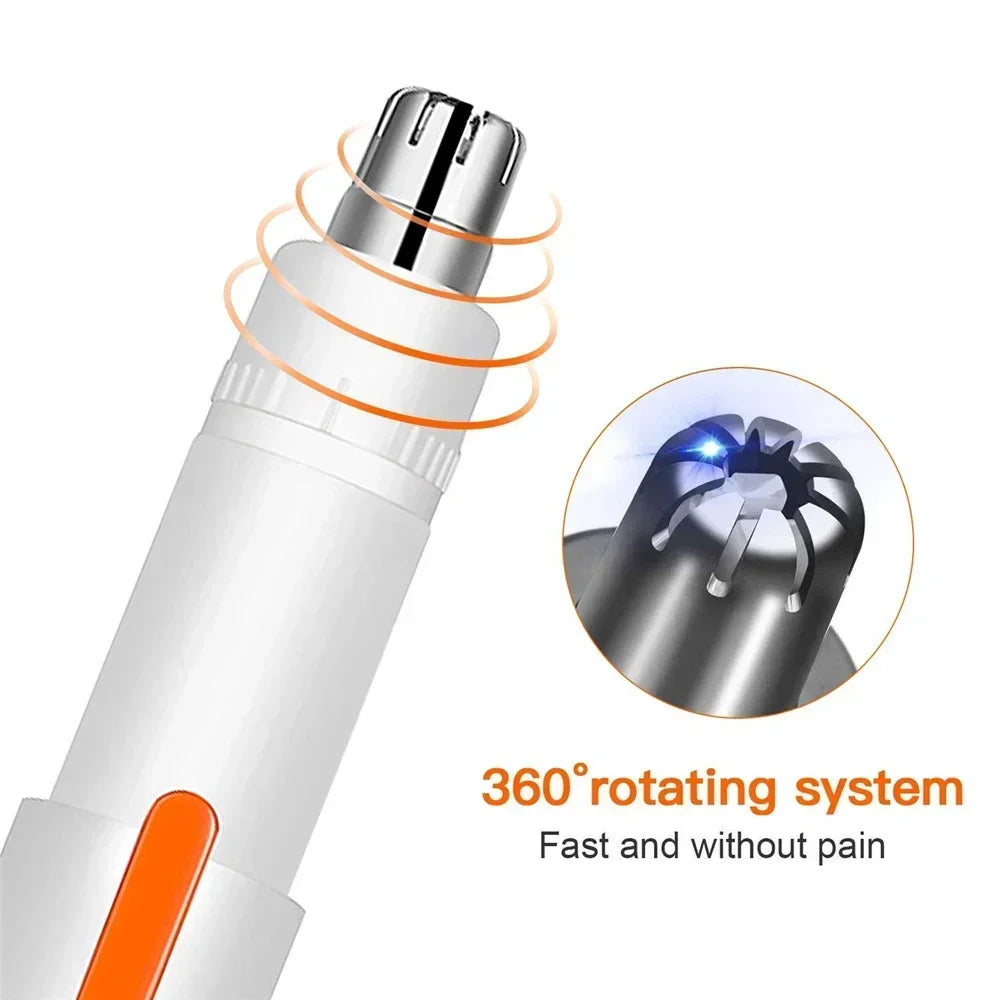 Portable Professional Electric Nose & Ear Hair Trimmer Rotating USB Charging Hair Trimmer Eyebrow Trimmer Rechargeable Clipper