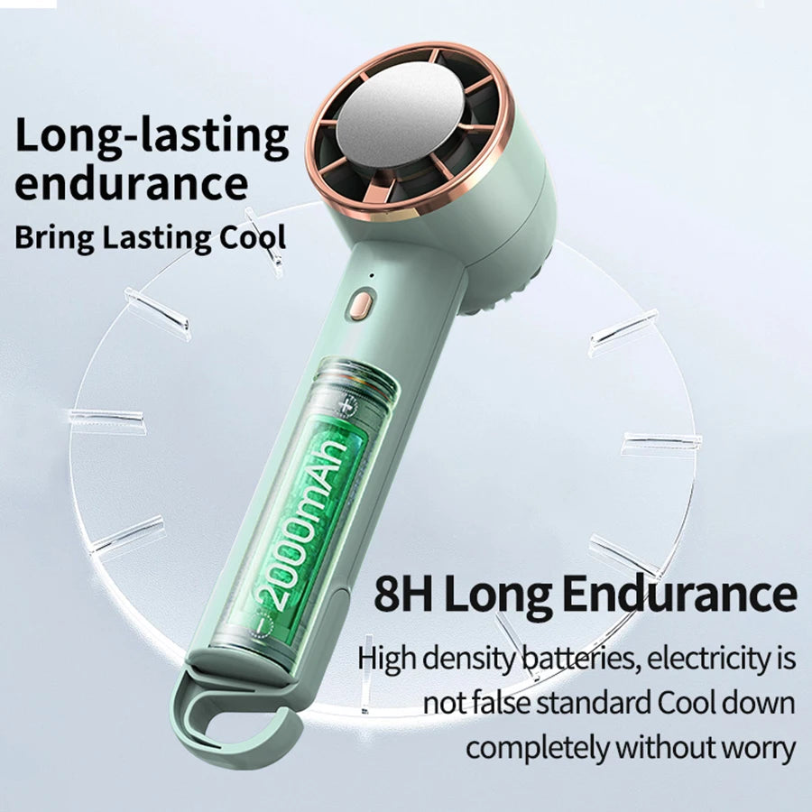 2000mAh Portable Air Cooler Mini Fans Air Conditioning Fan Rechargeable Cooler Small Fan Air Conditioner Portable Fan