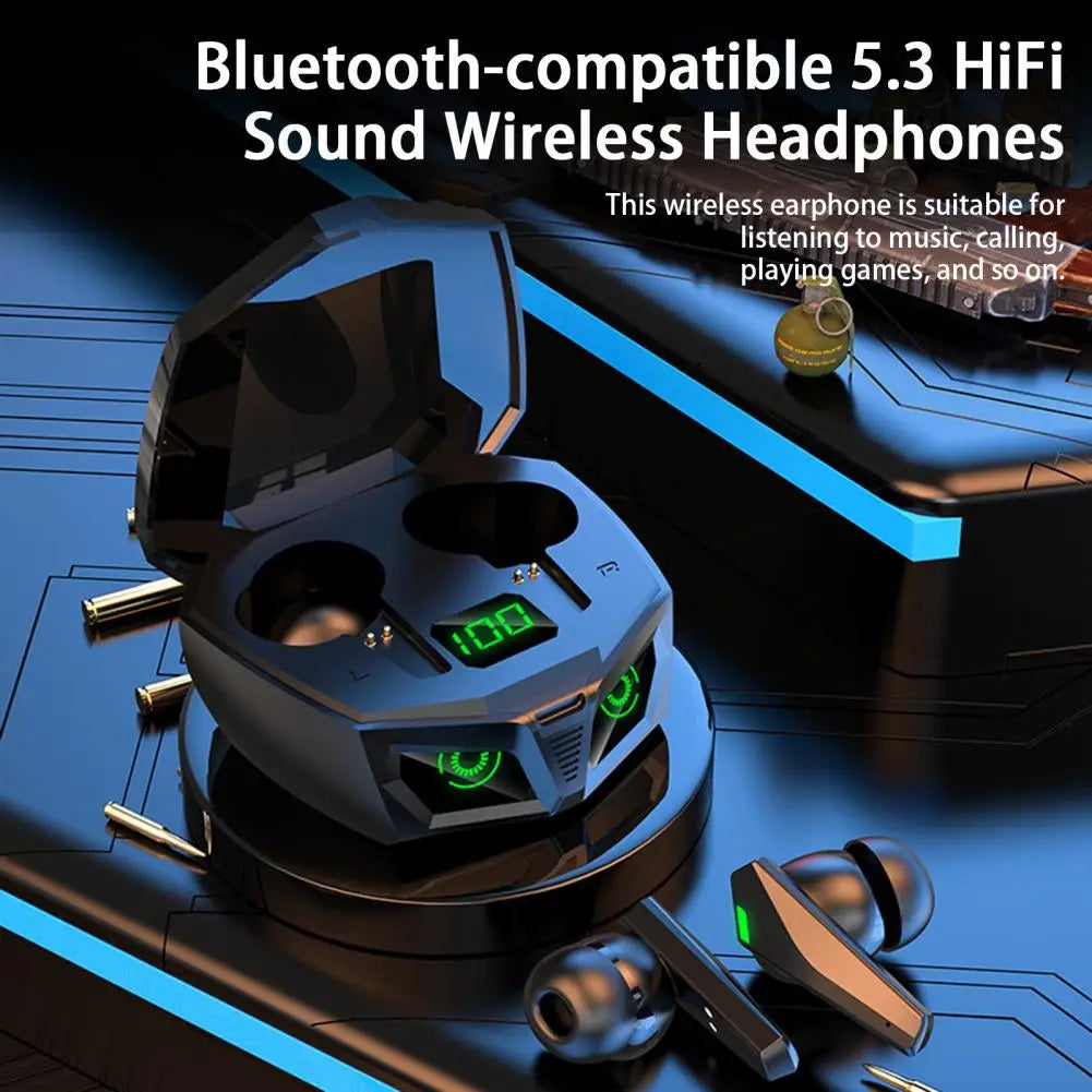 Handsfree Wireless Earphone 400mAh No Latency Smart Chip Gaming Headset Calling