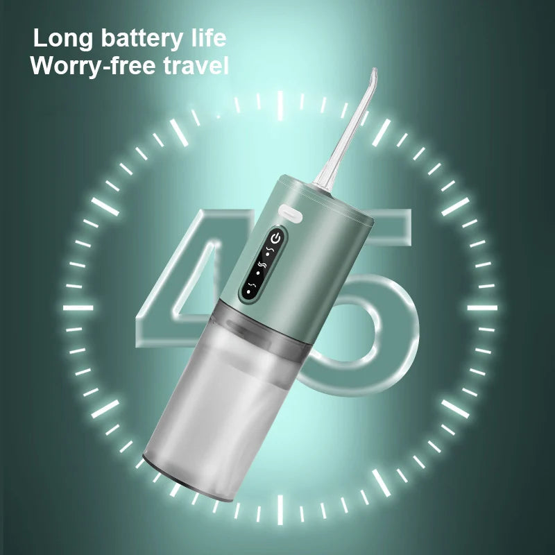 Oral Irrigator Portable IPX7 Waterproof Charge 3 Modes Teeth Cleaner Pulse Dental Handheld Water Jet Flosser Oral Cleaner