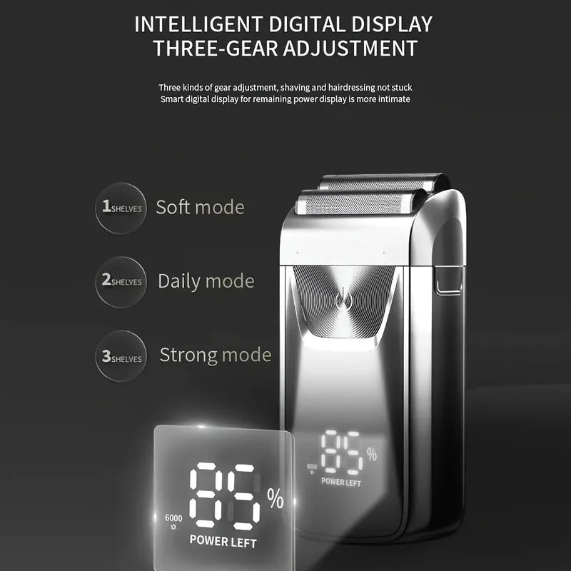 Electric Shaver Anti-metal LED LCD Display Electric Shaver Reciprocating Men's Haircut Machine