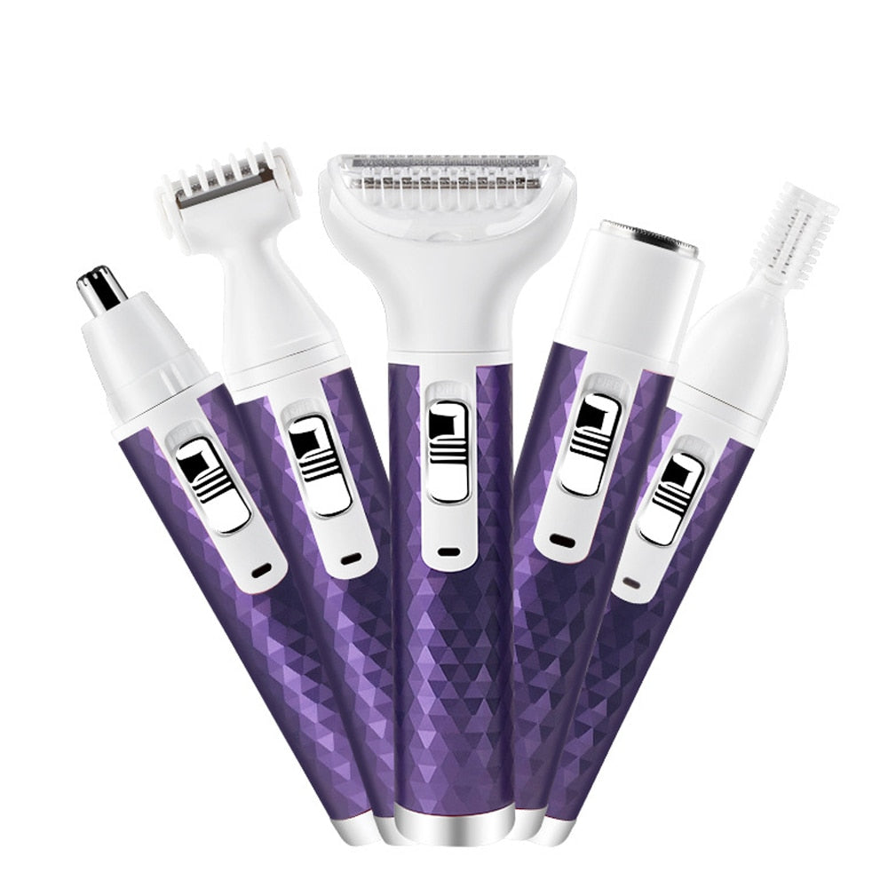 Portable Electric Razor for Women Body Nose Hair Trimmer Face Shavers Eyebrow Legs Armpit Bikini Hair Remover Women Epilator
