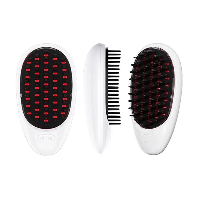Home Use Electric Massage Comb Anti Hair Loss Vibration Massage Comb With Red Light Blue Light Laser Hair Growth Brush